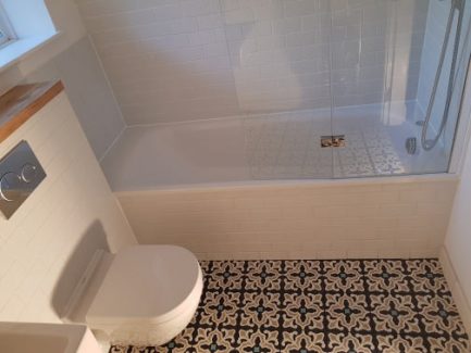 tiling bathroom